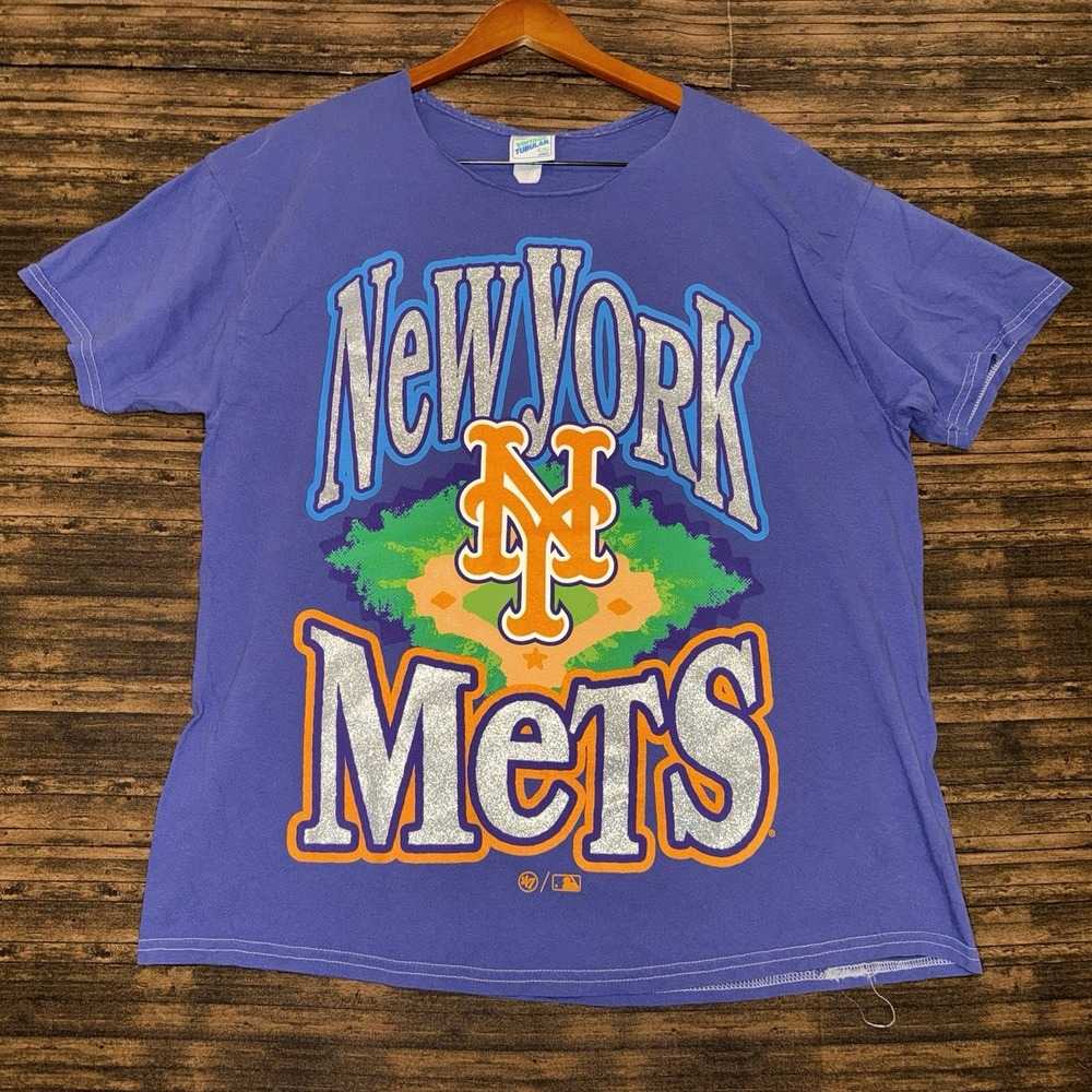 47' Brand Vintage Tubular NEW YORK METS Men's T-shirt Size L/XL